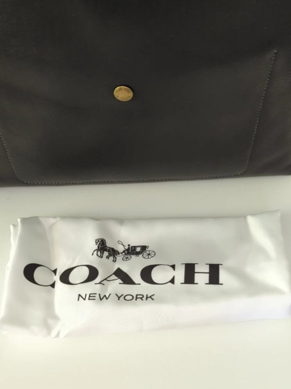 NWT Coach Brooklyn Shoulder Bag 28 Half Moon Bag CU068 Black - Picture 5 of 5